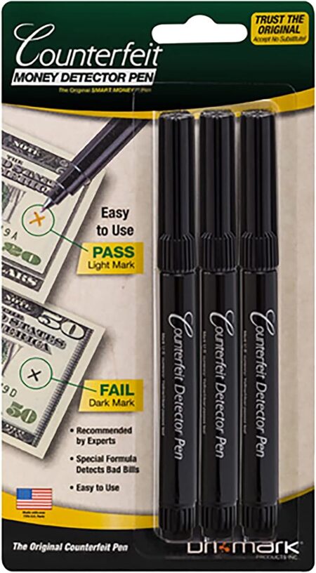 Dri-Mark Money Counterfeit Bill Detector Pen for Use