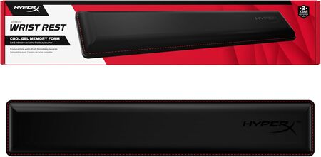 HyperX Wrist Rest - Full Sized - Cooling Gel - Memory Foam - Anti-Slip - Ergonomic - Keyboard Accessory