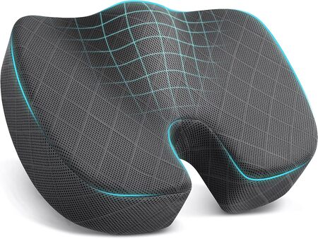 TushGuard Seat Cushion - Memory Foam Cushion for Office Chair, Car Seat, Airplane, Bleacher