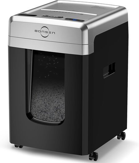 BONSEN 300-Sheet Auto Feed Paper Shredder, P-5 High
