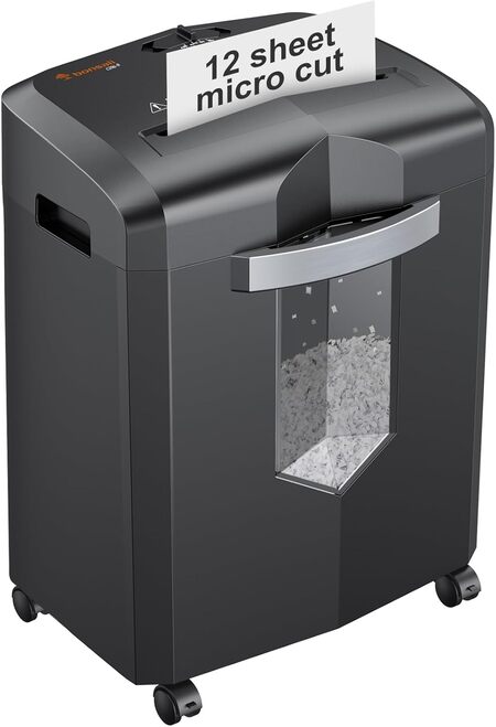 Bonsaii 12-Sheet Micro Cut Shredders for Home Office, P-4 Security Level