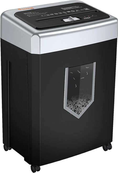 Bonsaii 15-Sheet Office Paper Shredder, 40 Mins Heavy Duty
